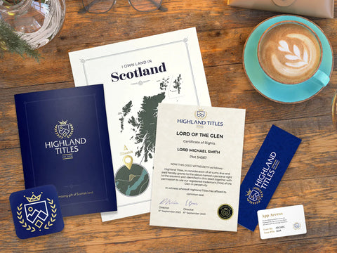 Image of 10 square foot Standard Highland Title gift pack